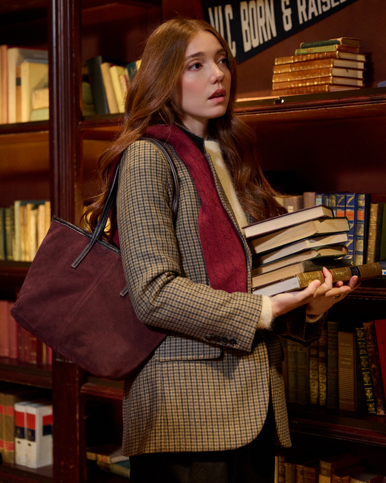 SHOPPER PIEL BURDEOS
