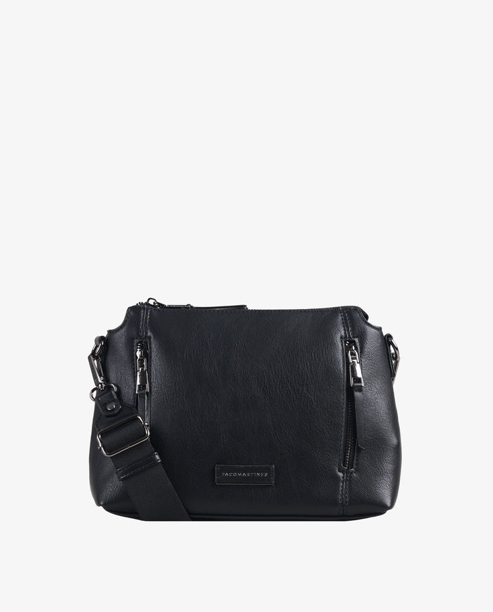 TRACOLLA CON ZIP NERO