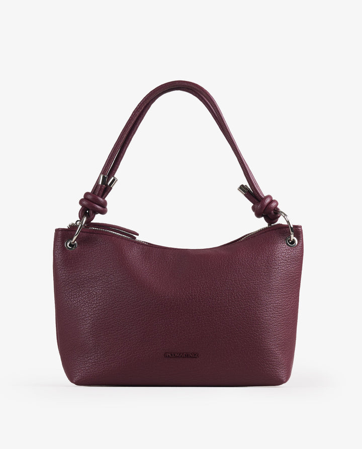 BURGUNDY KNOT CROSSBODY BAG