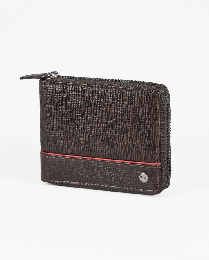 BILLETERA PIEL CREMALLERA CABALLERO