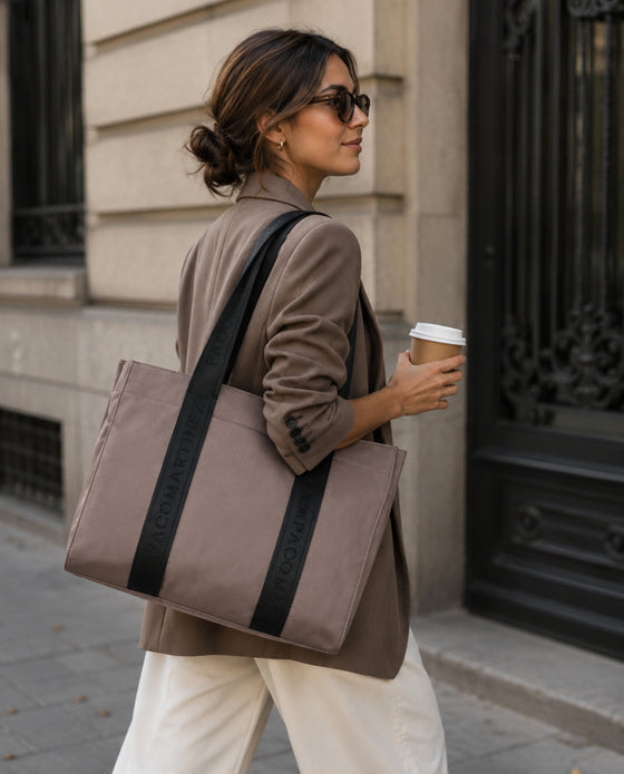 SHOPPER TIRAS BEIGE