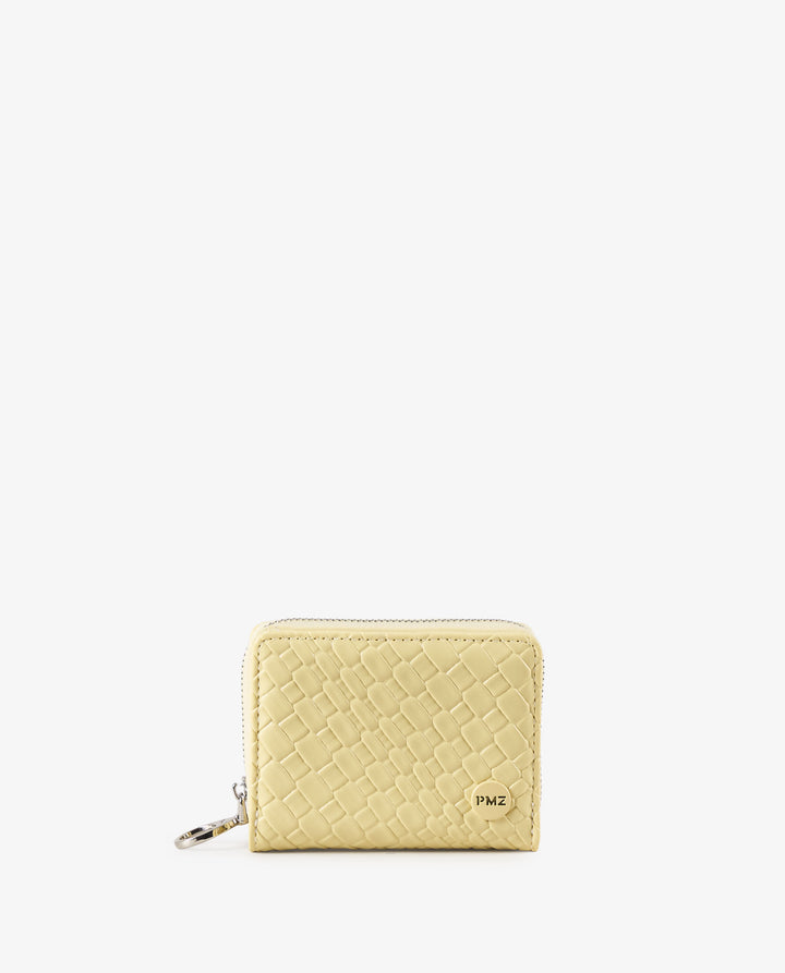 BILLETERA TRENZADA AMARILLO