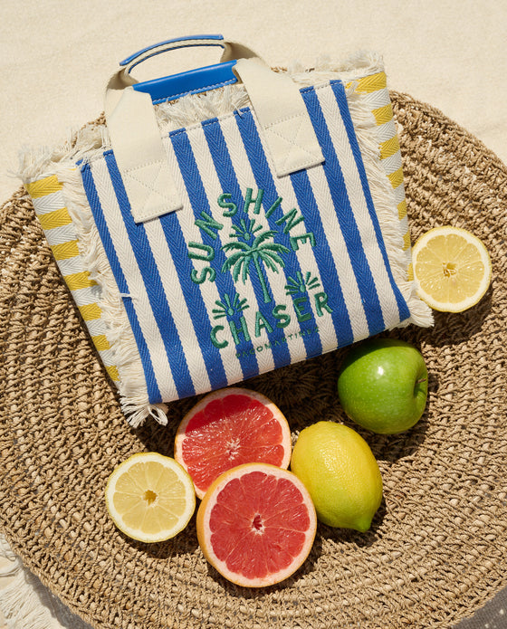 BOLSO RAYAS AZUL