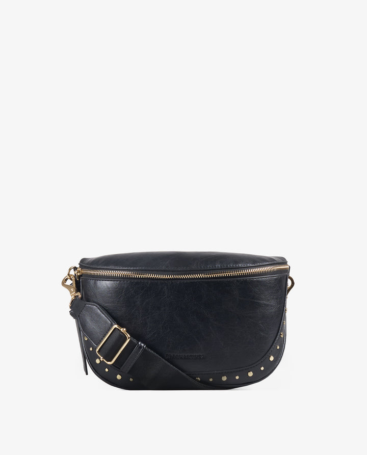 RIÑONERA TACHUELAS NEGRO