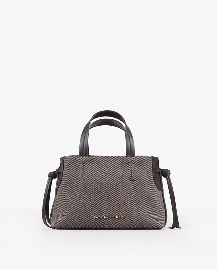 MINI HERRINGBONE TOTE BAG
