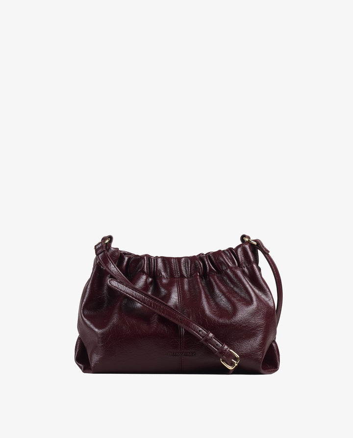 CROSSBODYTAS GEPLOOID BORDEAUX