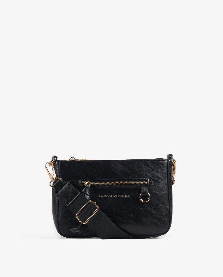 CROSSBODYTAS GLANS ZWART