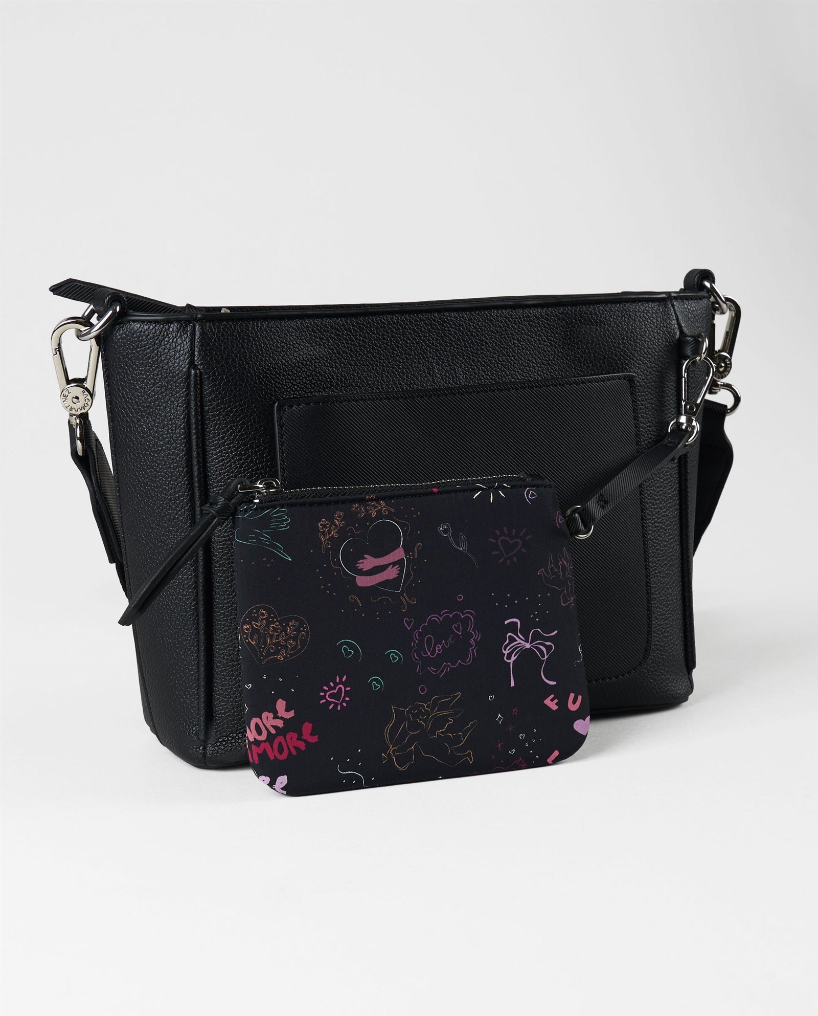 BANDOLERA HANGER MONEDERO NEGRO