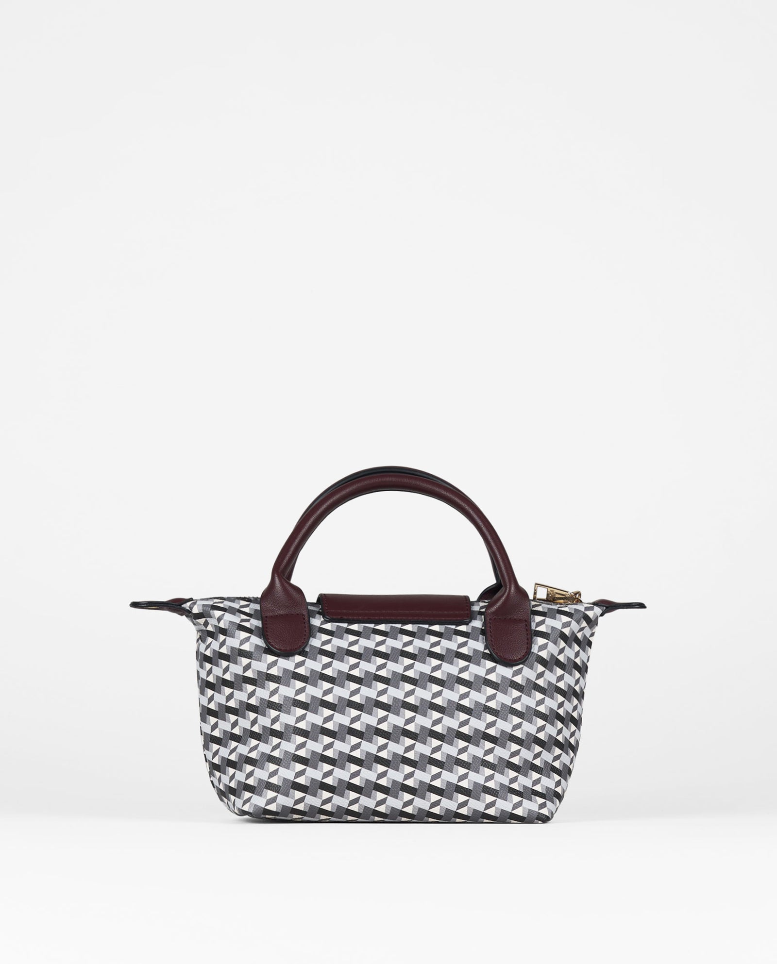 TOTE MINI GEOMETRICO BURDEOS