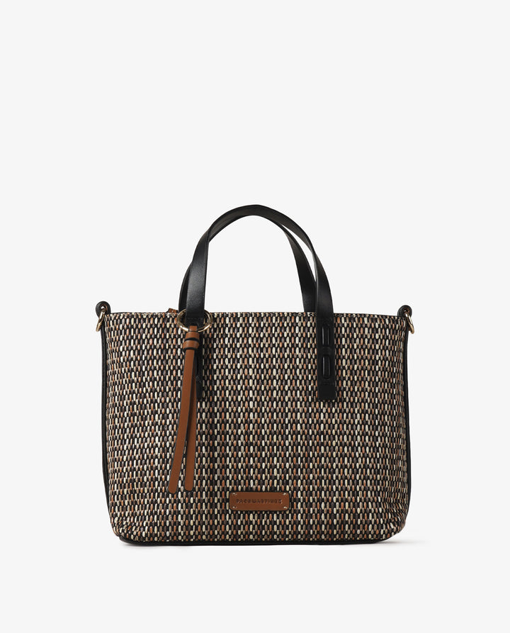 TOTE RAFIA BLACK