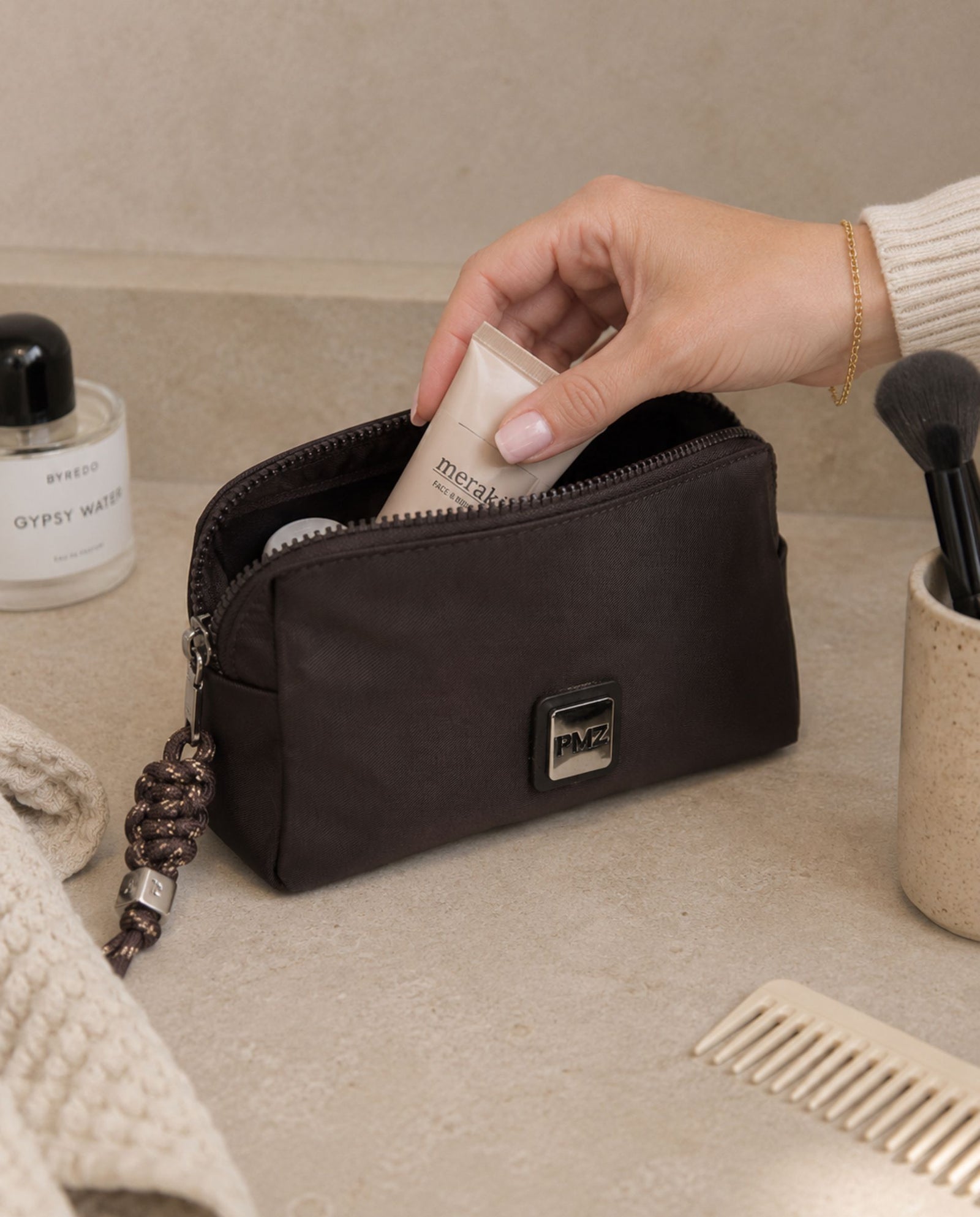 ESTUCHE NYLON MARRÓN