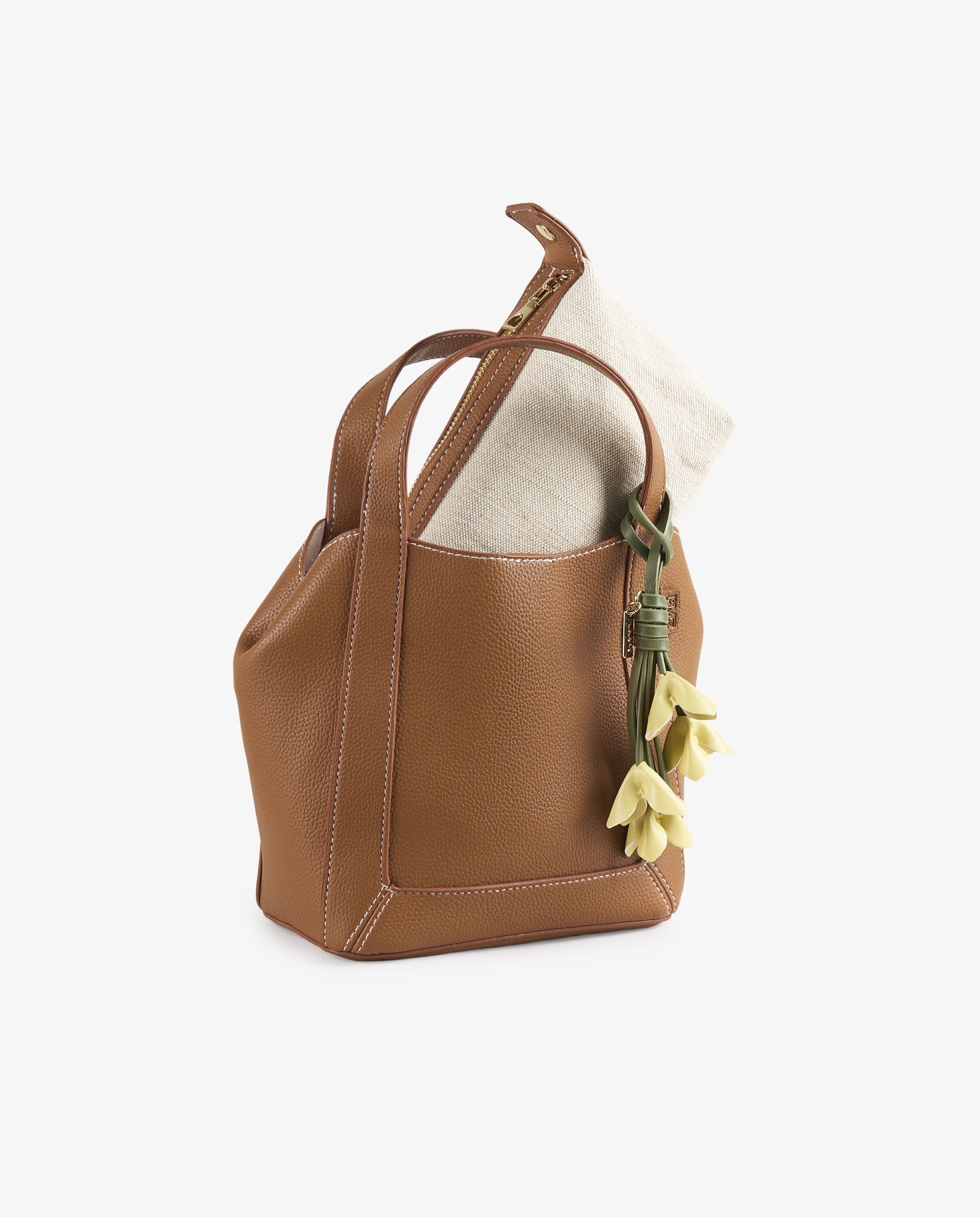 TOTE FLORES CAMEL