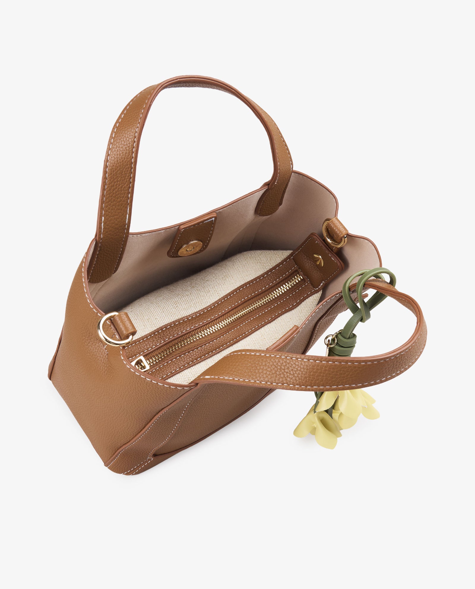 TOTE FLORES CAMEL