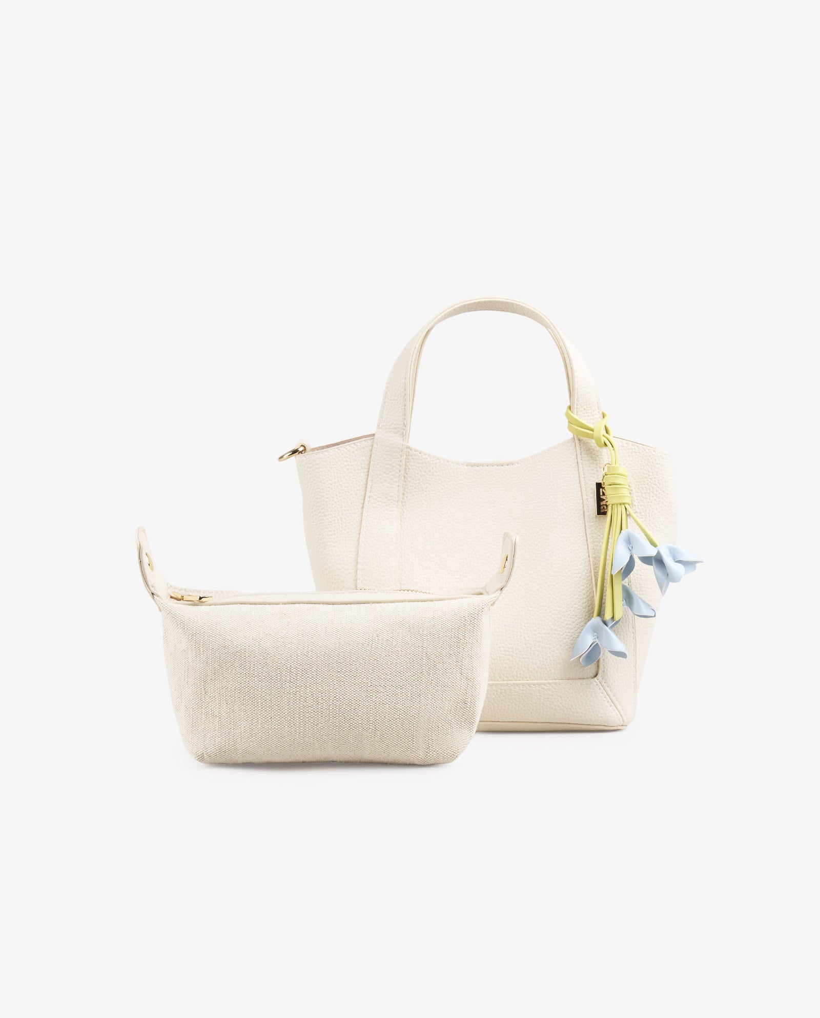 TOTE FLORES BLANCO