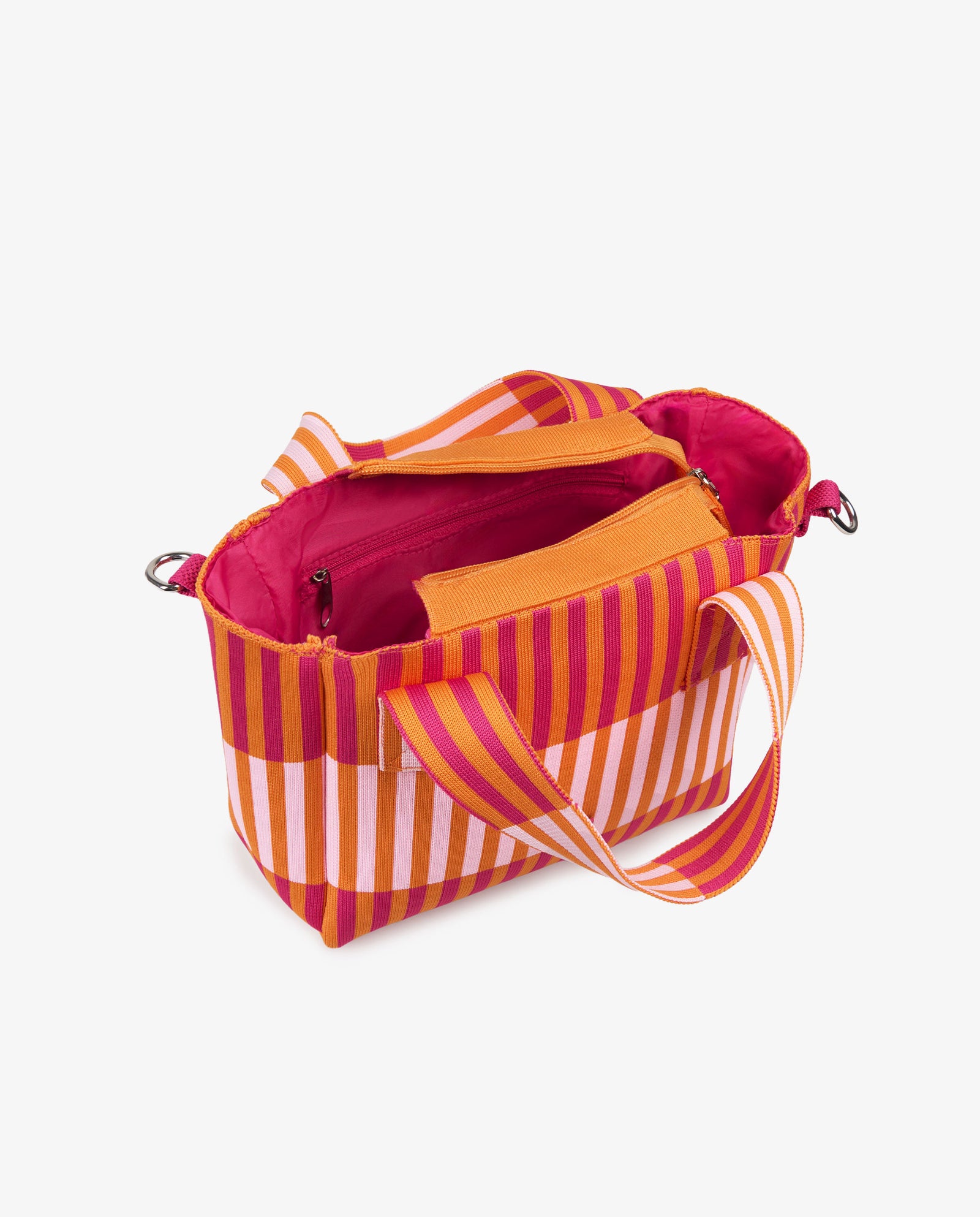 TOTE RAYAS NARANJA