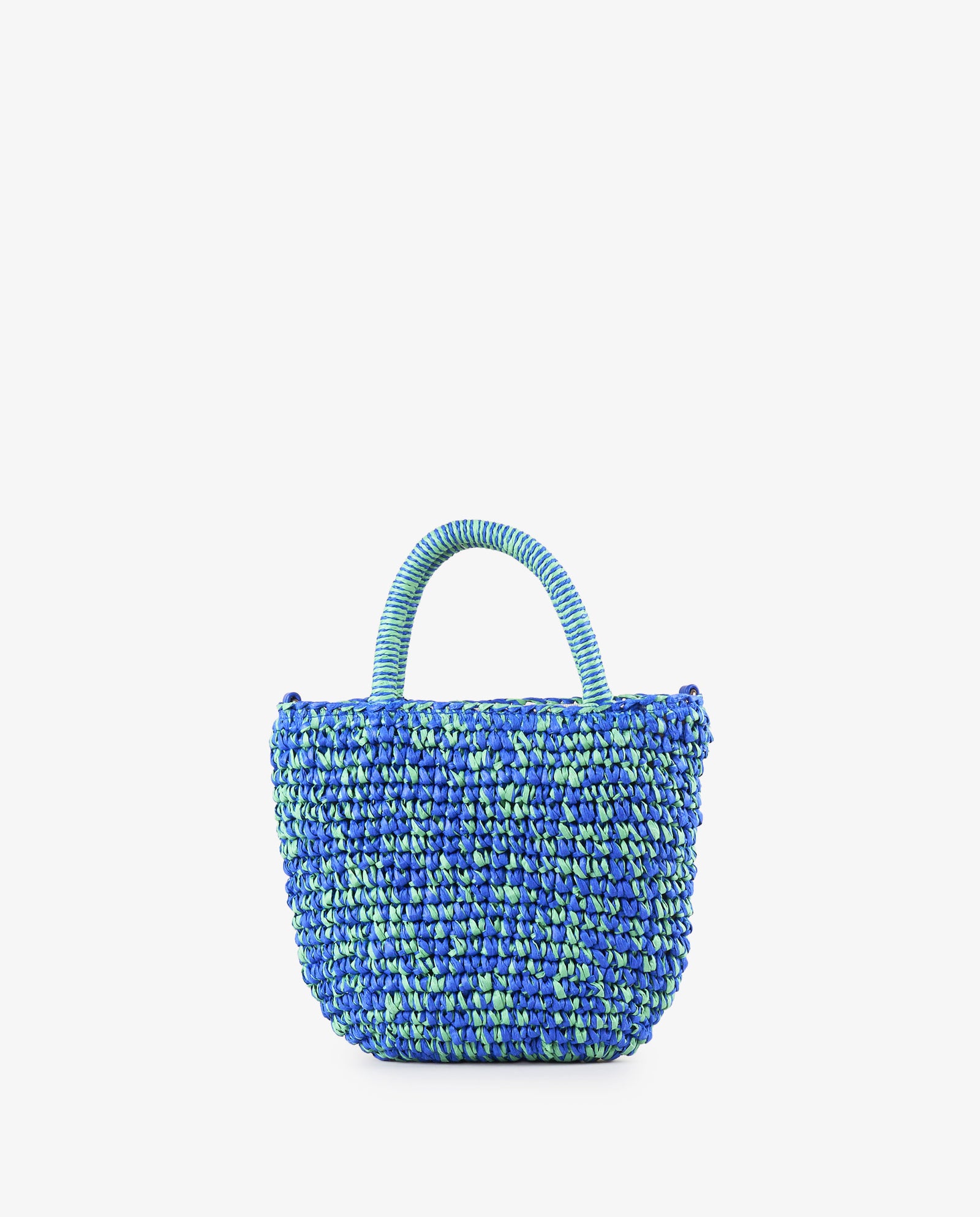 TOTE MINI RAFIA AZUL