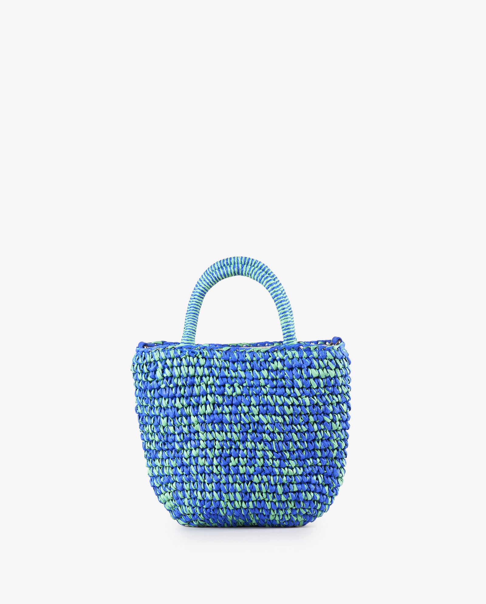 TOTE MINI RAFIA AZUL