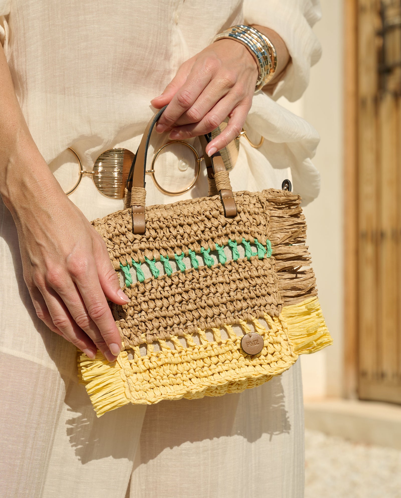 BOLSO RAFIA AMARILLO