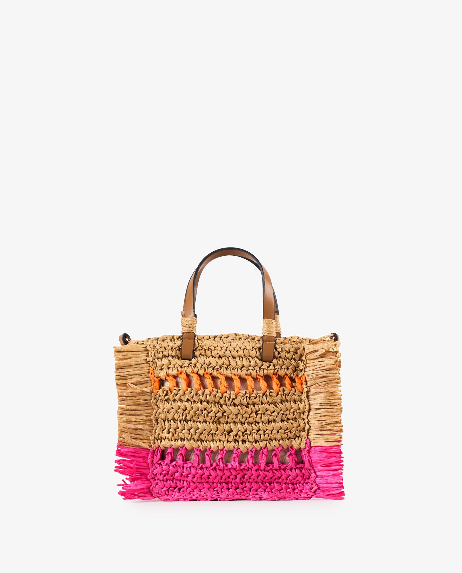 BOLSO RAFIA ROSA