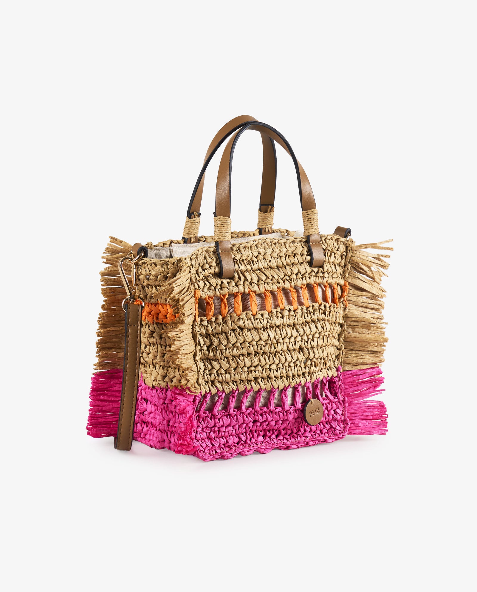BOLSO RAFIA ROSA