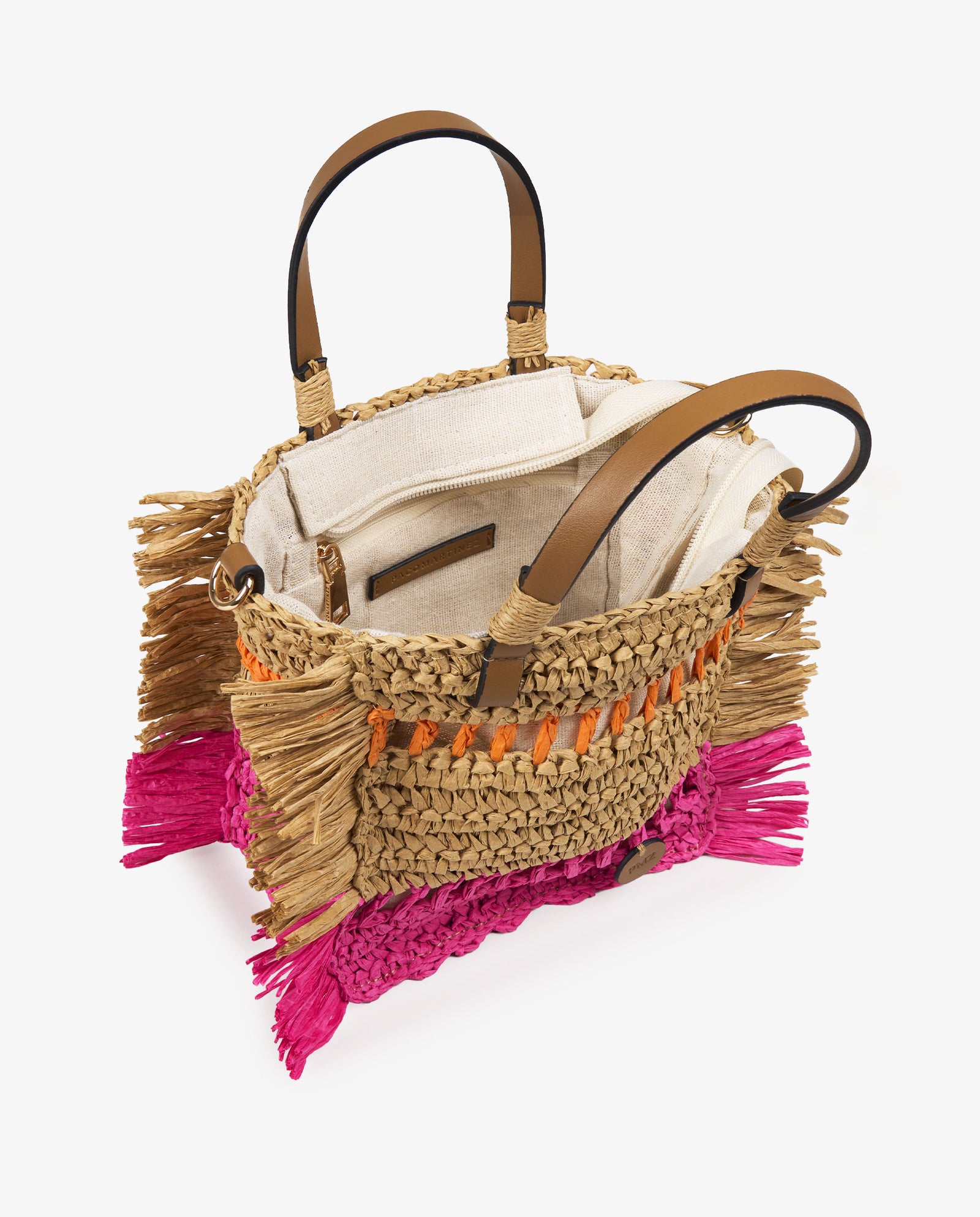 BOLSO RAFIA ROSA