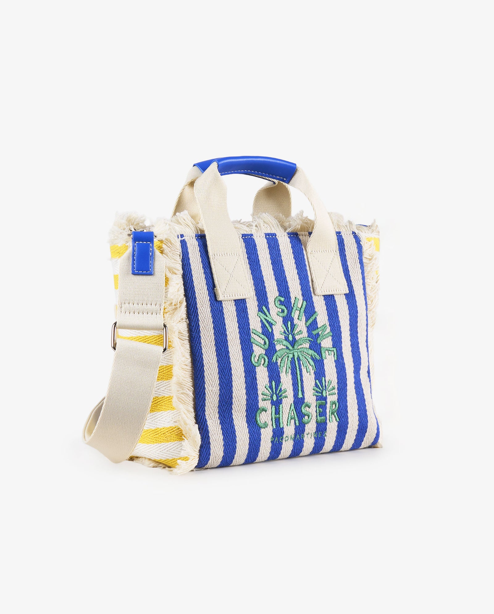 BOLSO RAYAS AZUL