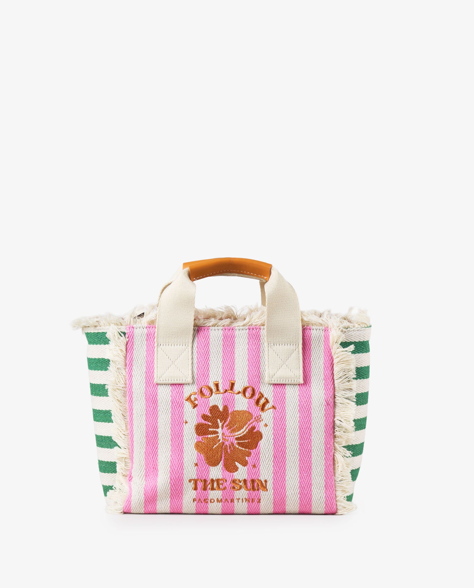 BOLSO RAYAS ROSA