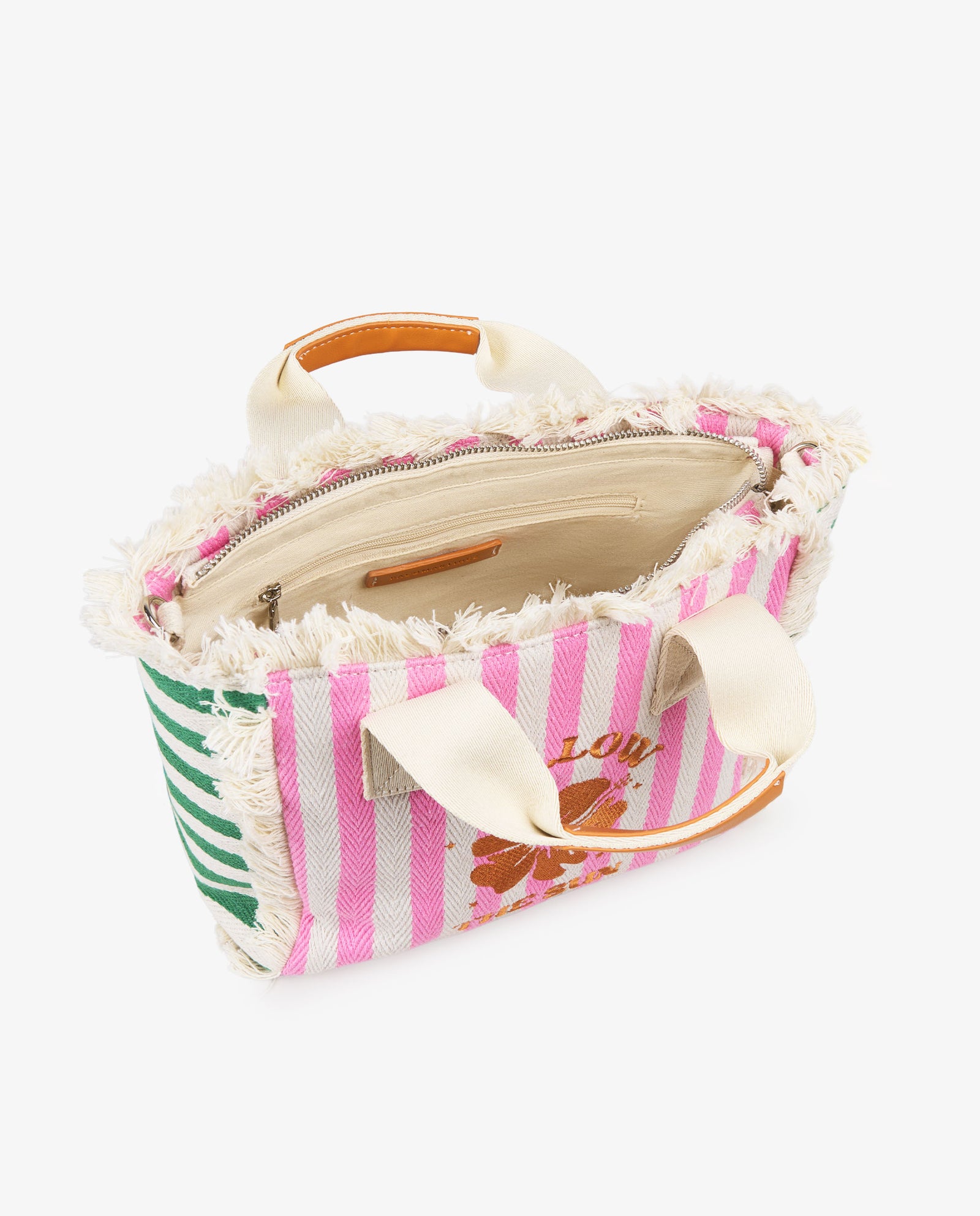 BOLSO RAYAS ROSA