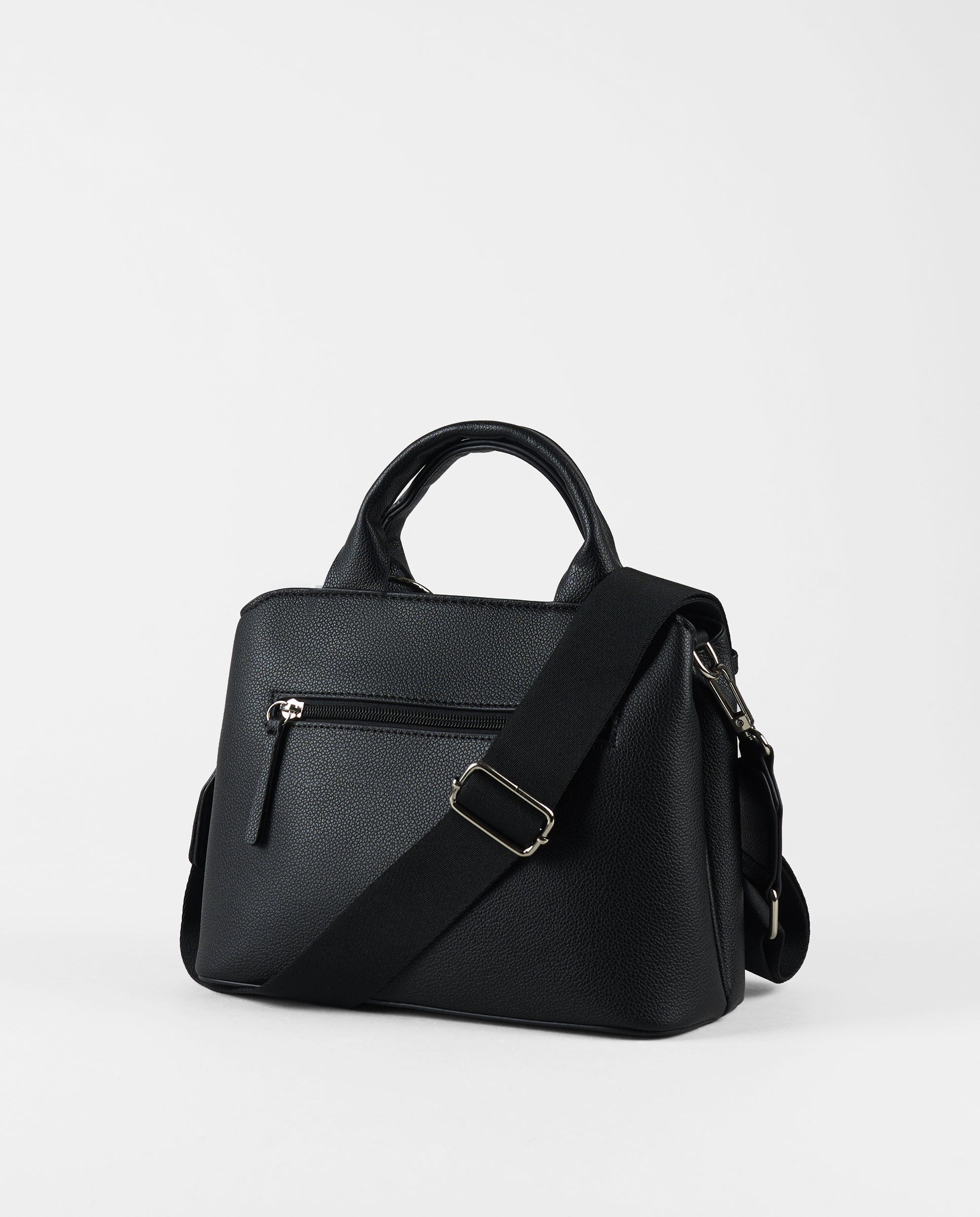 TOTE HANGER NEGRO CON FLOR – PACOMARTINEZ