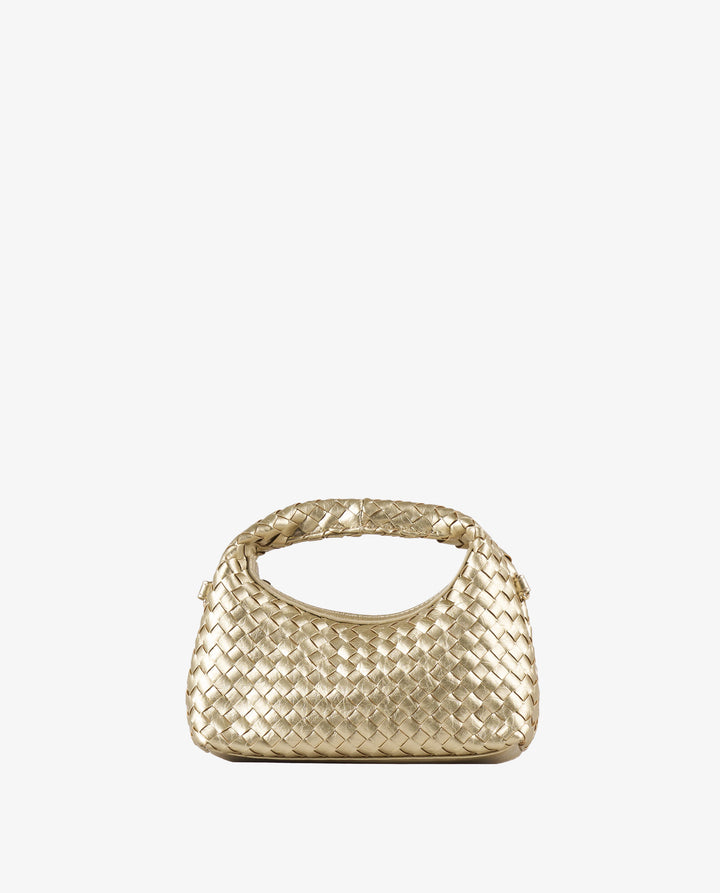 BOLSO TRENZADO ORO