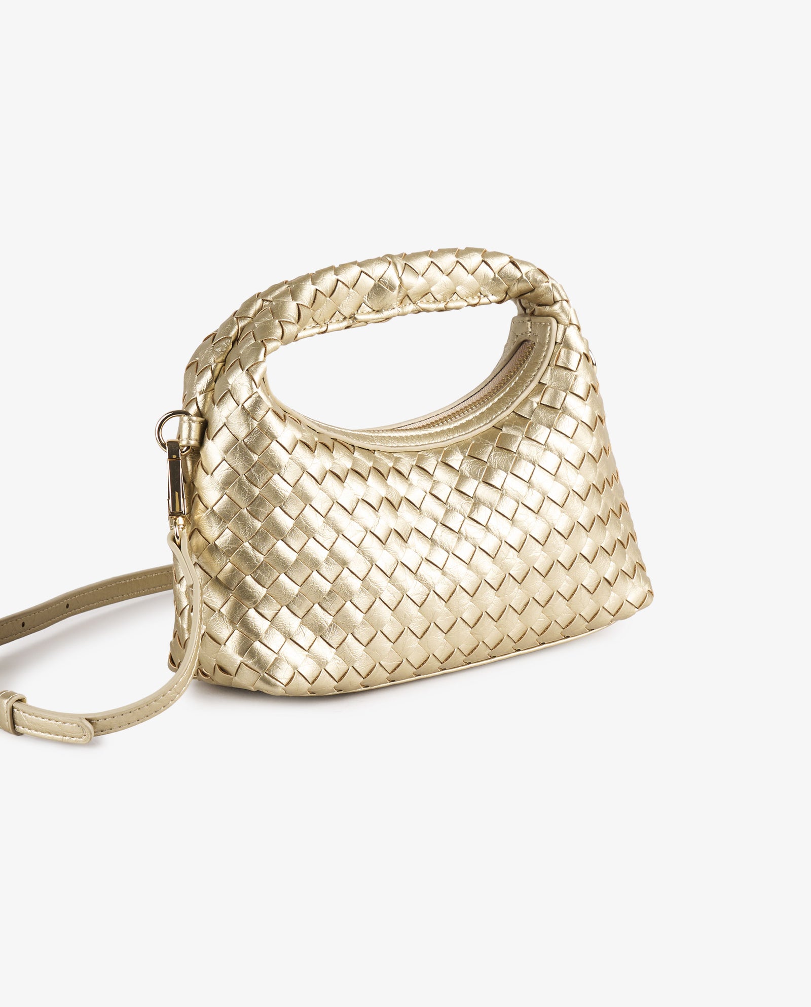 BOLSO TRENZADO ORO
