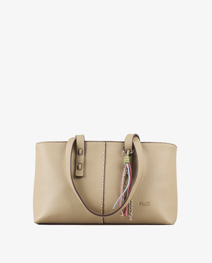 SHOULDER PESPUNTES BEIGE