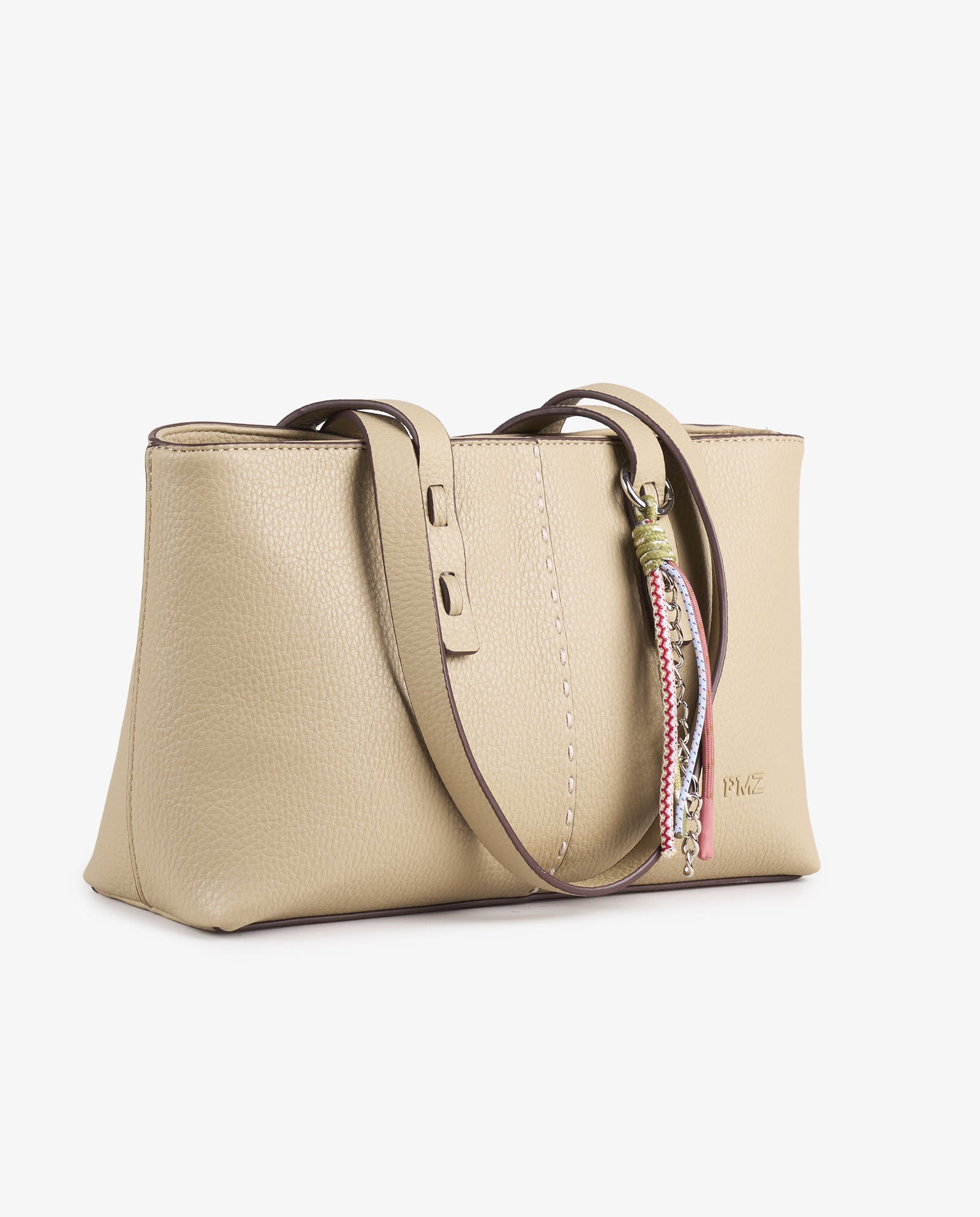 SHOULDER PESPUNTES BEIGE