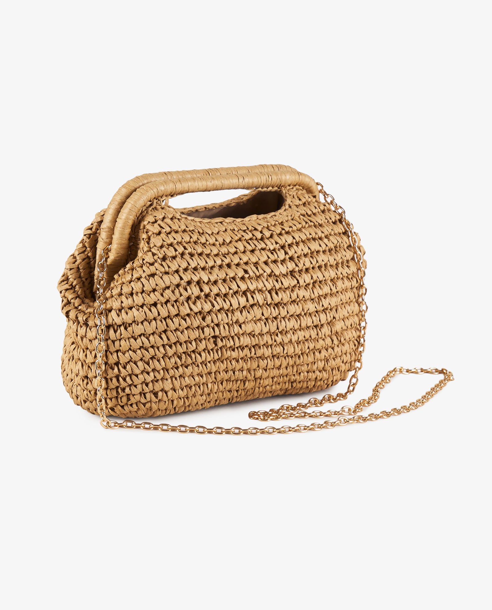 CLUTCH RAFIA NATURAL