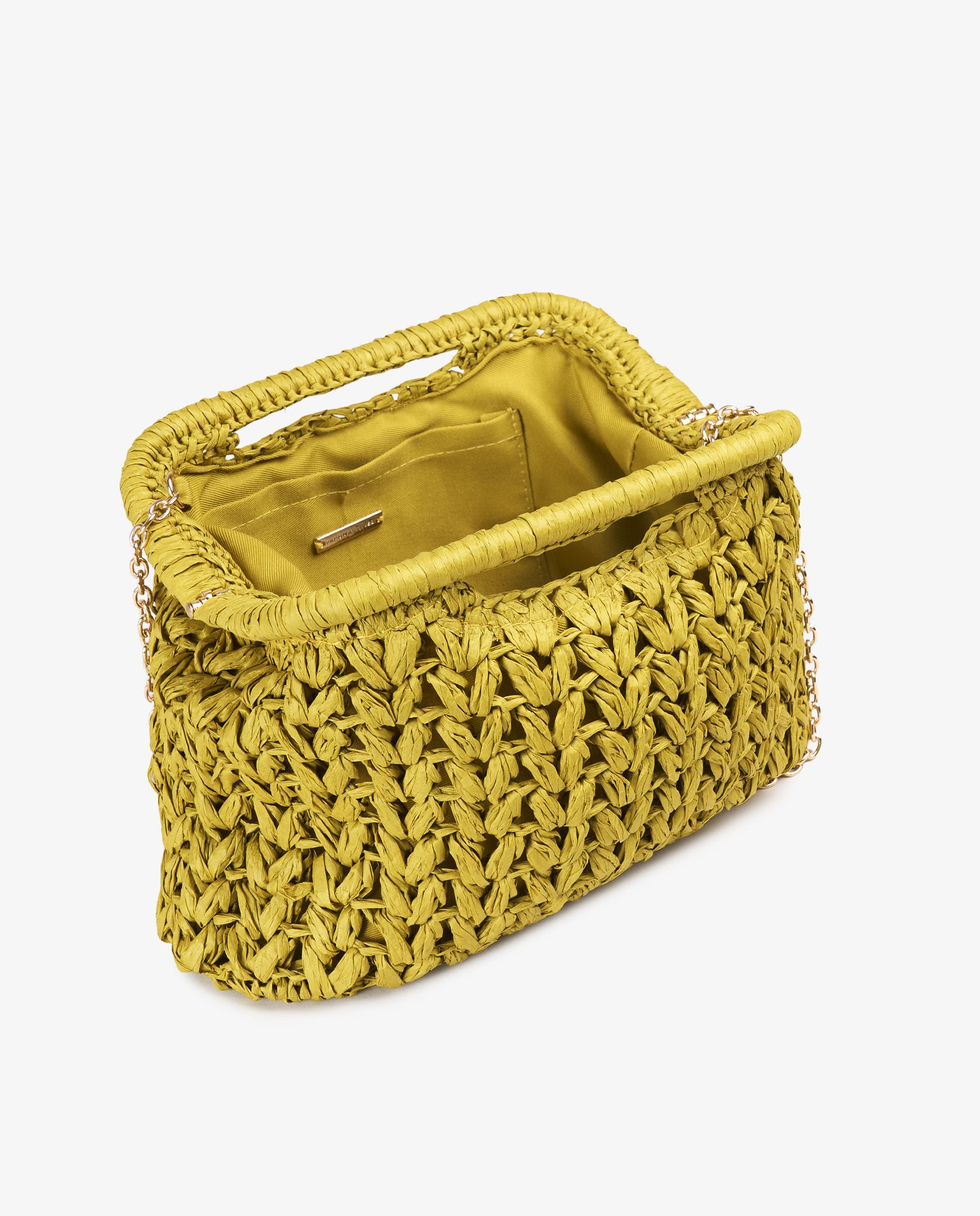 CLUTCH RAFIA VERDE