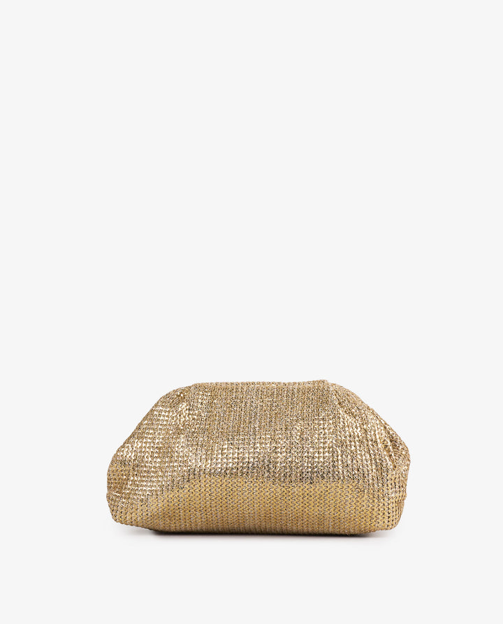 CLUTCH RAFIA ORO