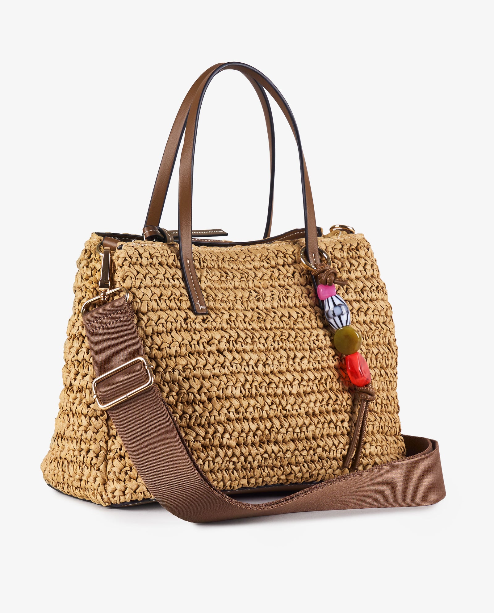 TOTE RAFIA CHARM