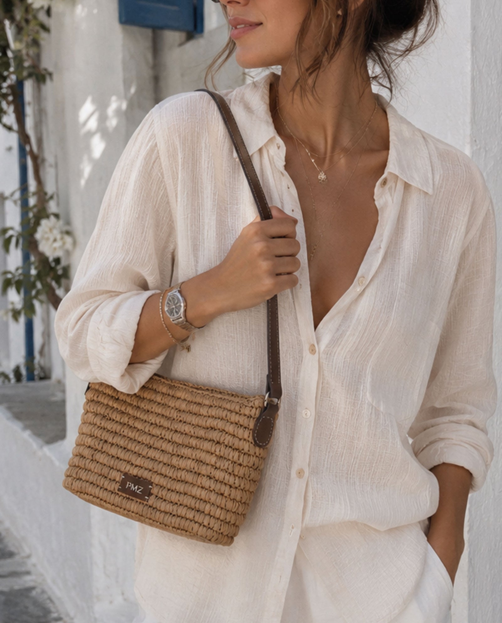 BANDOLERA RAFIA NATURAL