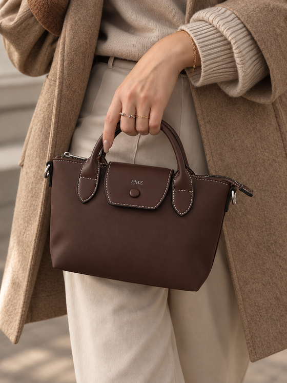 TOTE COMBI MARRÓN