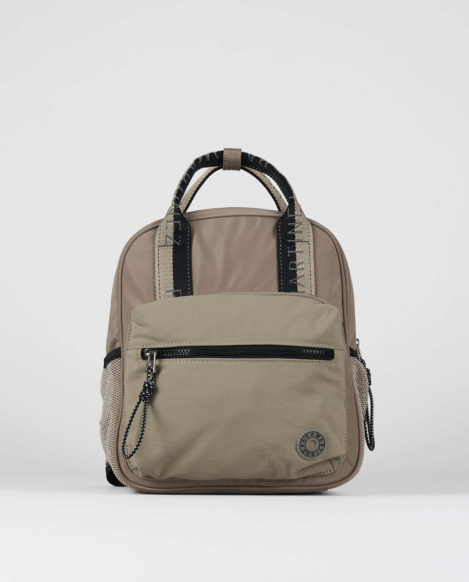 MOCHILA BICOLOR NYLON BEIGE