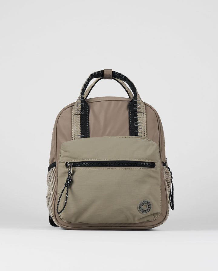 MOCHILA BICOLOR NYLON BEIGE
