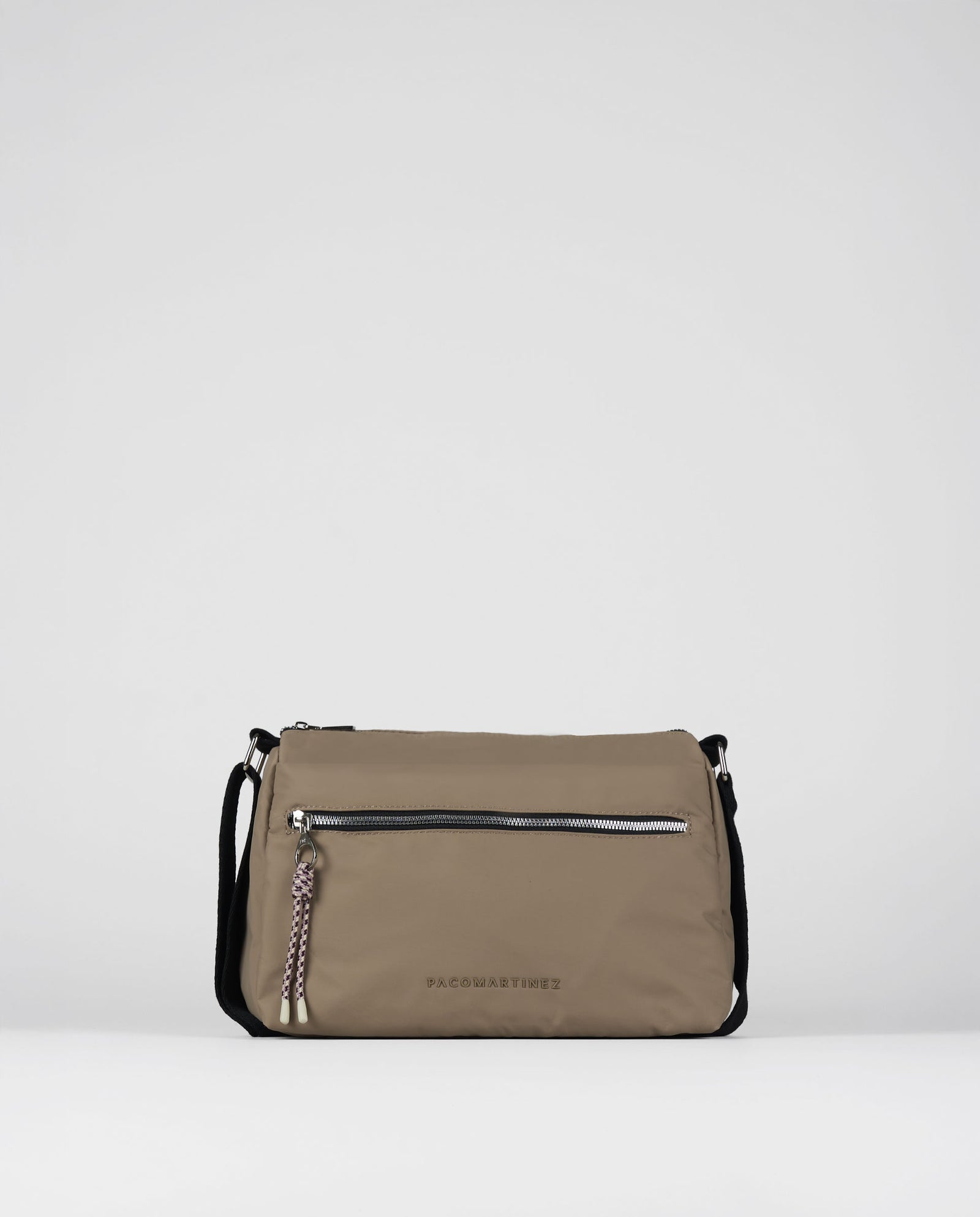 BANDOLERA BEIGE BOLSILLOS
