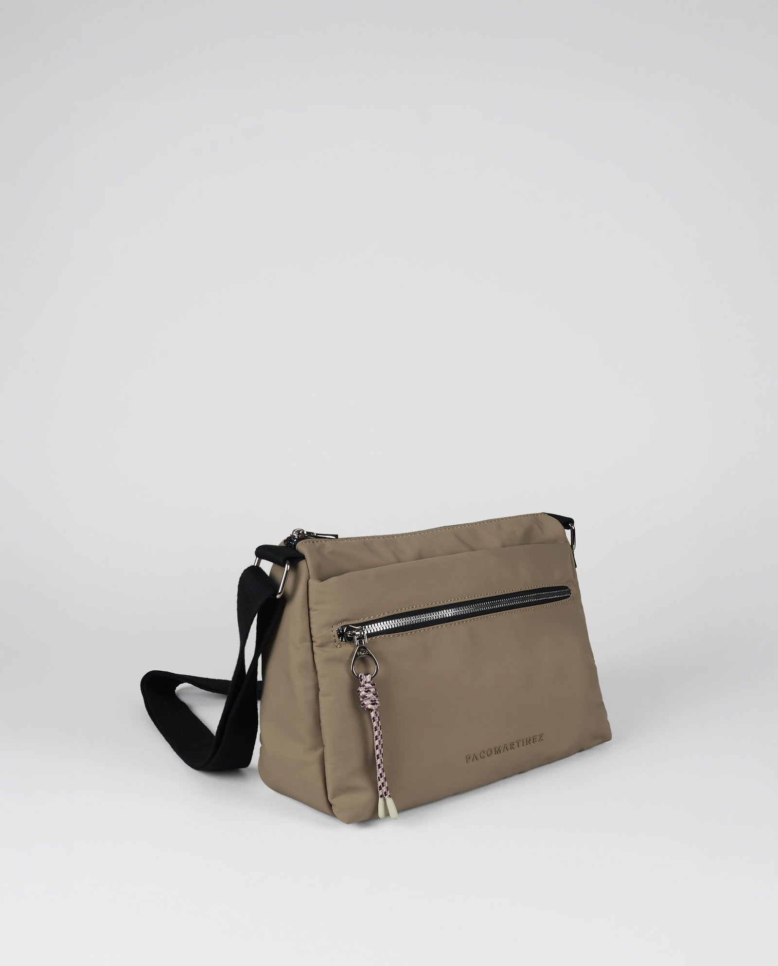 BANDOLERA BEIGE BOLSILLOS