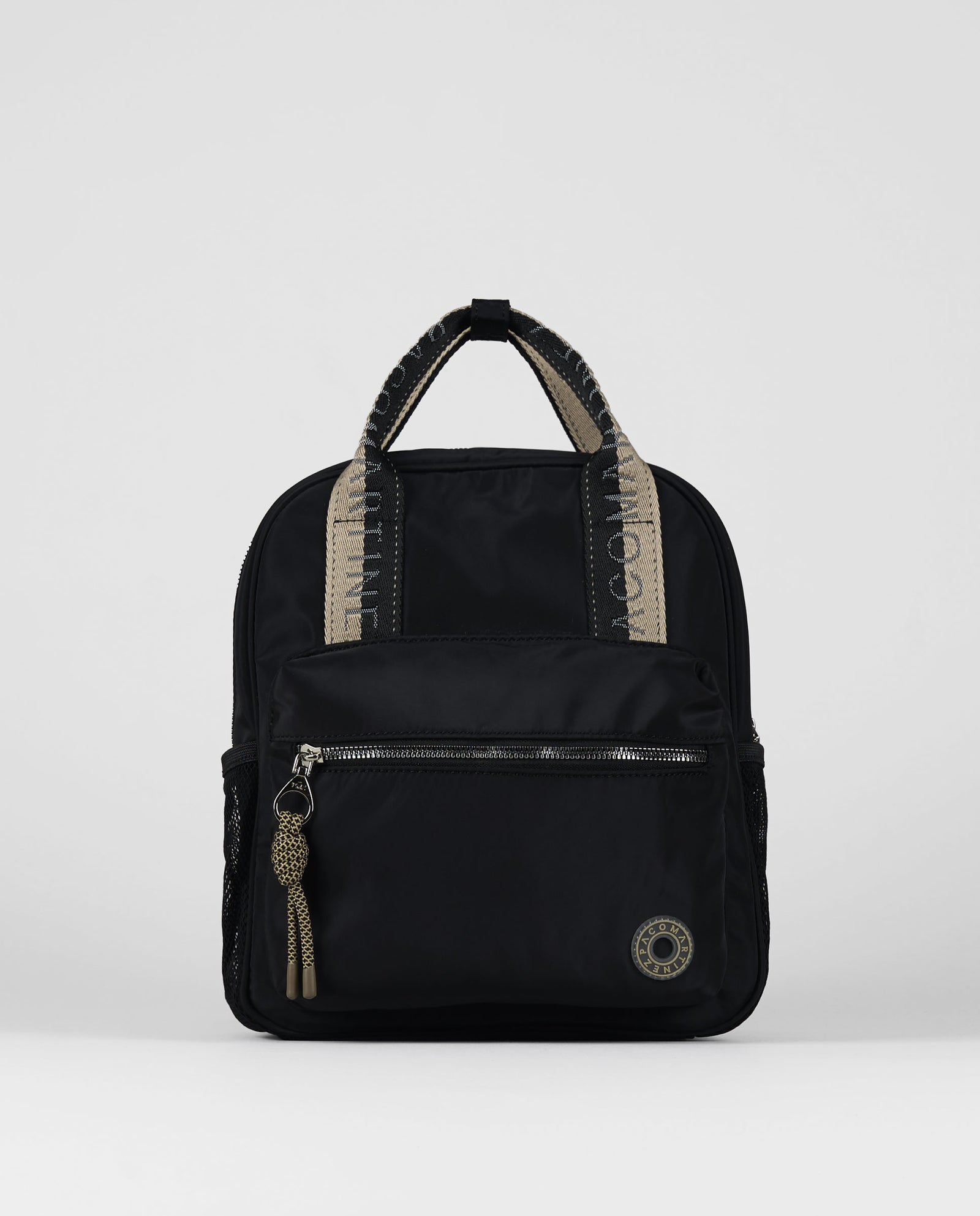 MOCHILA BICOLOR NYLON NEGRA