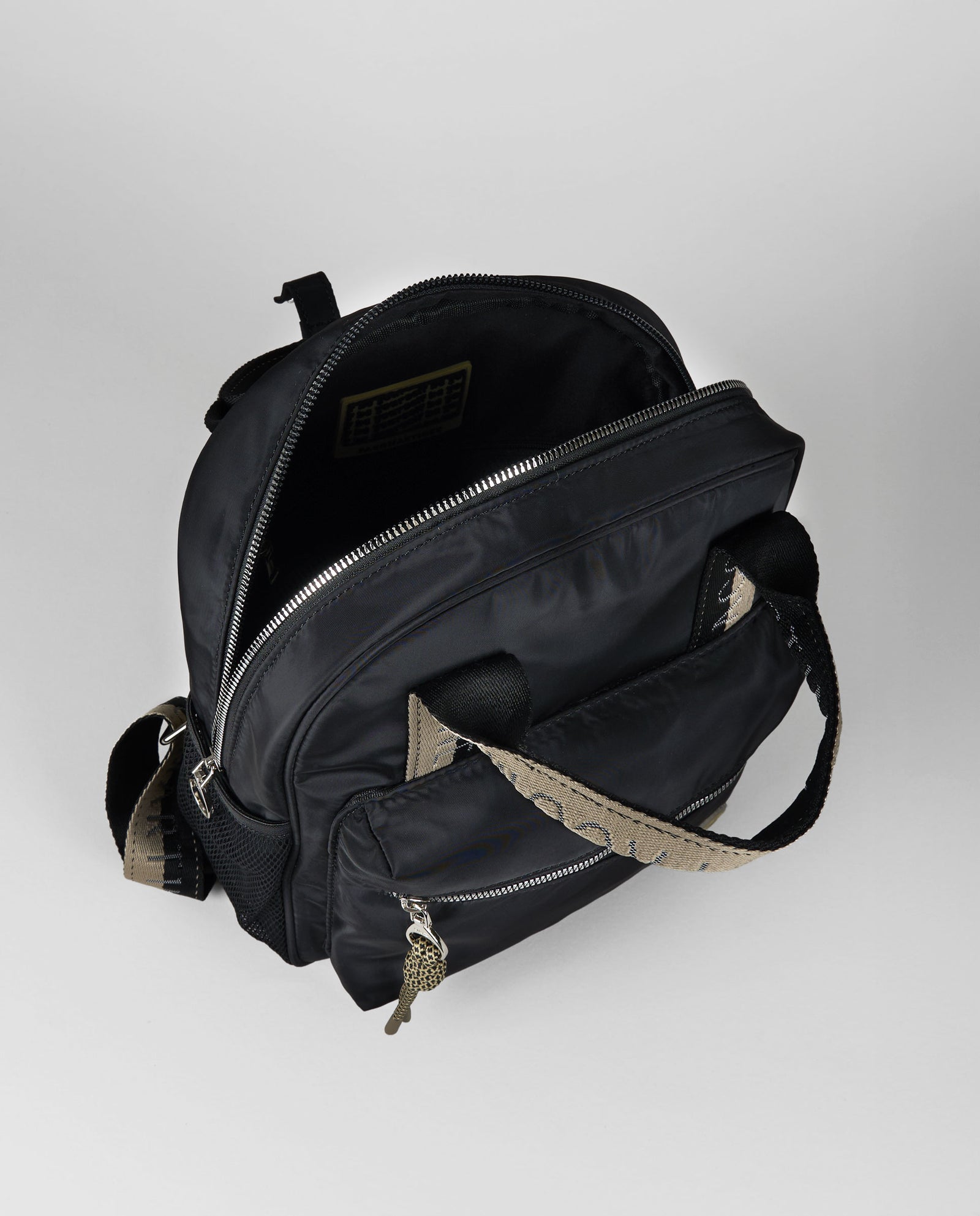MOCHILA BICOLOR NYLON NEGRA