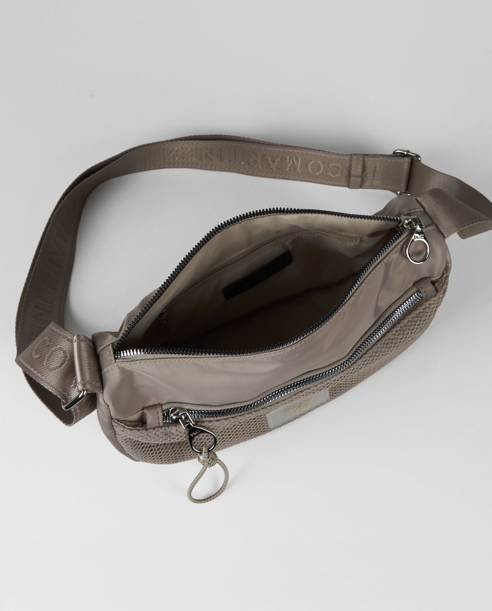BANDOLERA MESH BEIGE