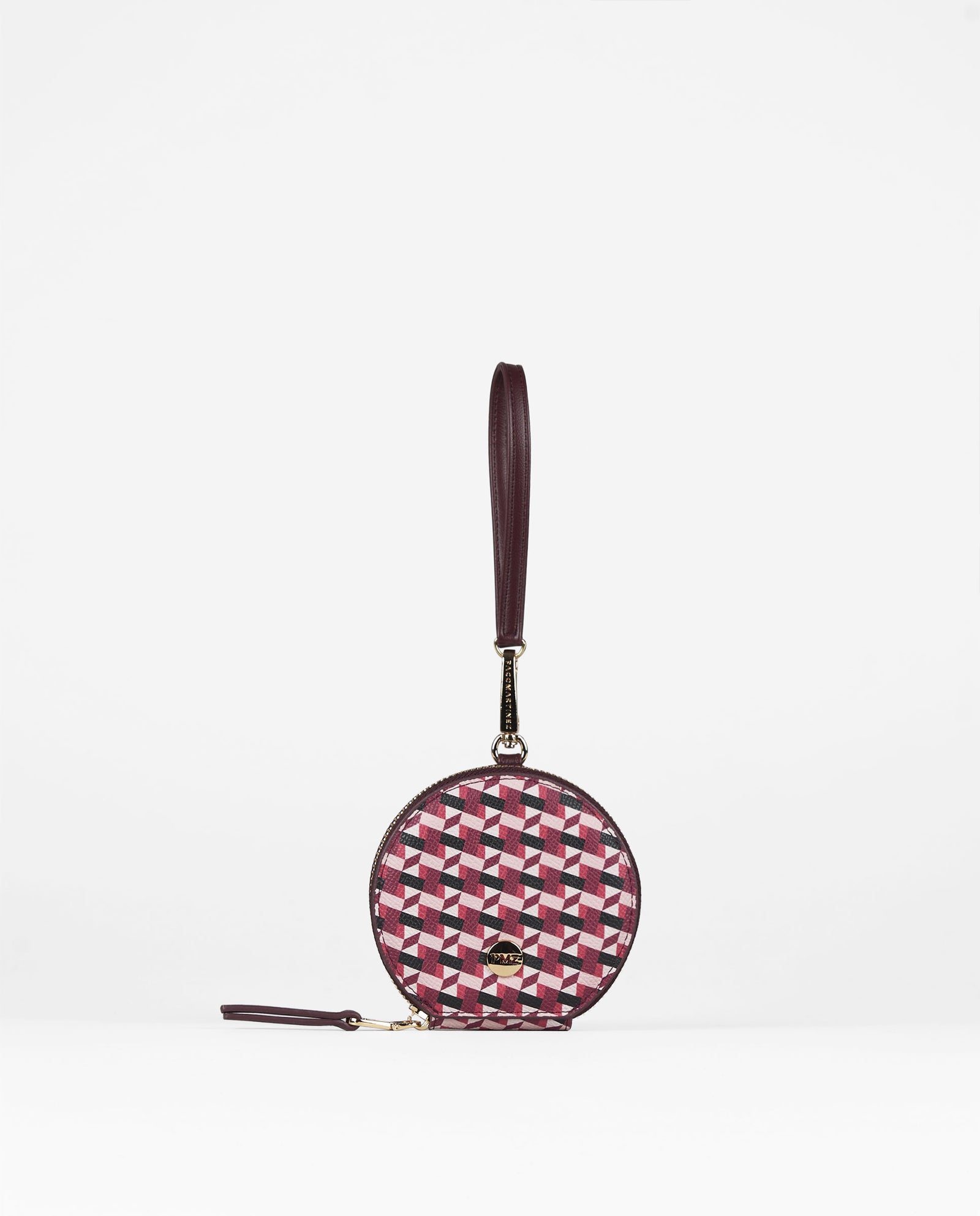 MONEDERO GEOMETRICO ROSA