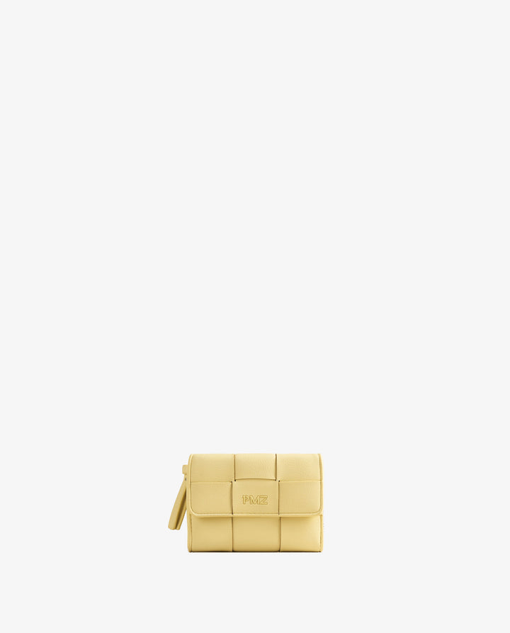 BILLETERA TRENZADA AMARILLO