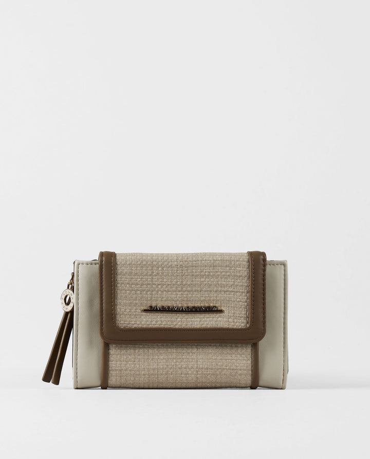 PORTAFOGLIO TEXTURE BEIGE MEDIO