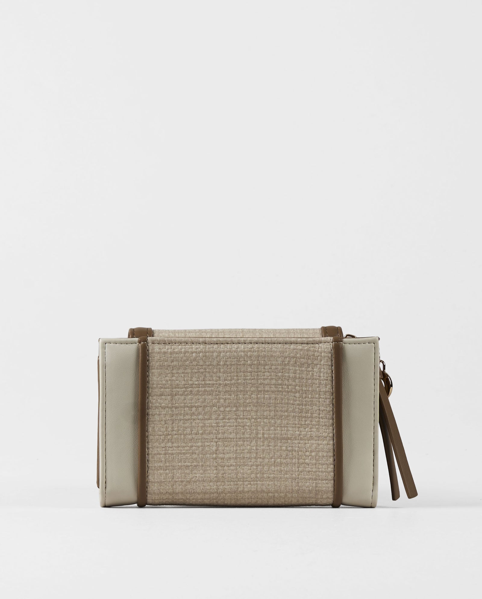 BILLETERA TEXTURA BEIGE MEDIANA